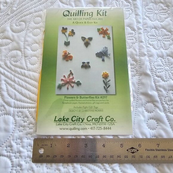 Flowers & Butterflies Quilling Kit #297 By Lake City Craft Co. New, Sealed - Picture 9 of 9